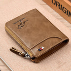RFID-Blocking Wallet for Men and Women - PU Leather, Khaki Black Brown, view 8