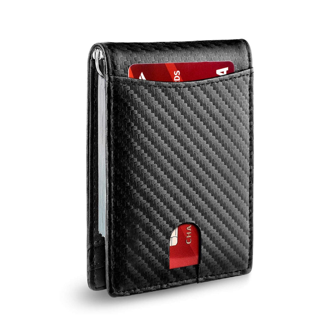 Men’s Slim RFID Wallet Leather Card Holder - Black, Ultra-Thin, Holds 7 Cards, view 10