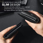 Men’s Slim RFID Wallet Leather Card Holder - Black, Ultra-Thin, Holds 7 Cards, view 3