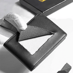 Men’s Slim RFID Wallet Leather Card Holder - Black, Ultra-Thin, Holds 7 Cards, view 7