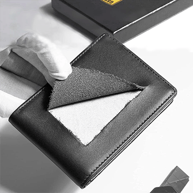 Men’s Slim RFID Wallet Leather Card Holder - Black, Ultra-Thin, Holds 7 Cards, view 7
