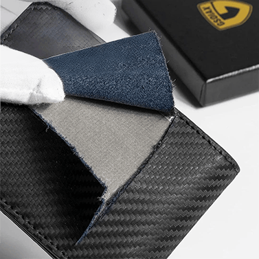 Men’s Slim RFID Wallet Leather Card Holder - Black, Ultra-Thin, Holds 7 Cards, view 8