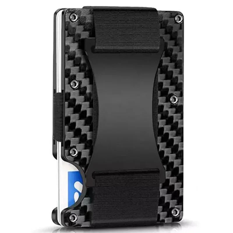 Titanium Card Holder Wallet for Men & Women - Matte Cobalt, RFID Blocking, view 5