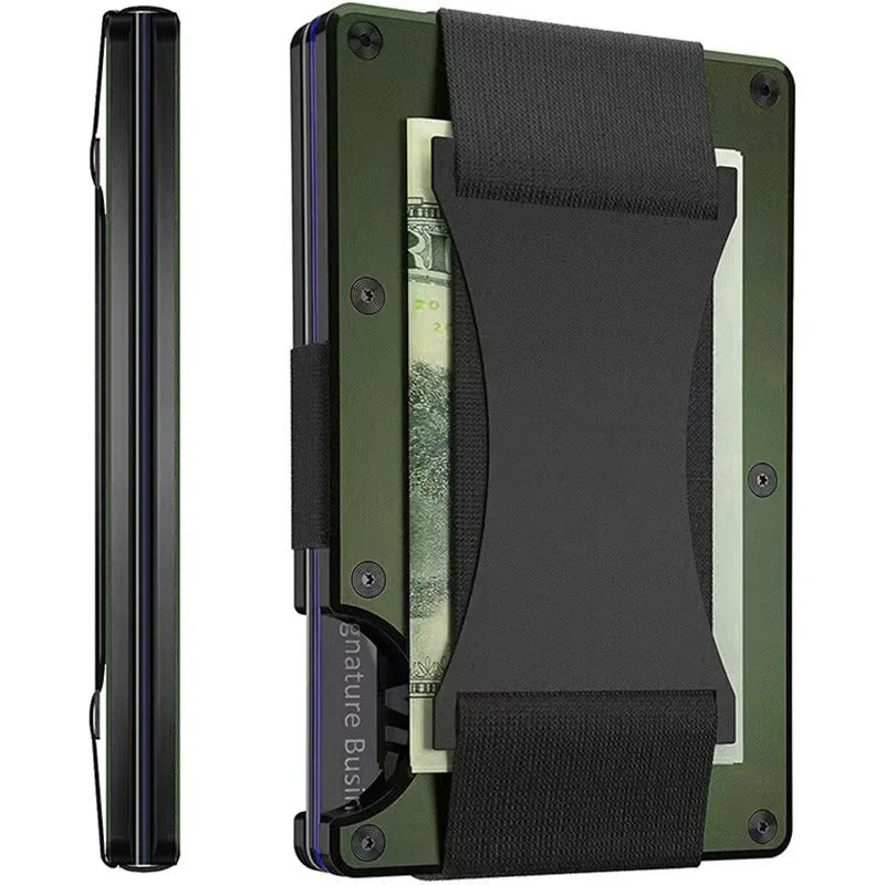 Titanium Card Holder Wallet for Men & Women - Matte Cobalt, RFID Blocking
