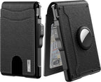 AirTag Wallet for Men - RFID Blocking Bifold, Pop Up Aluminium Case, Leather, view 7