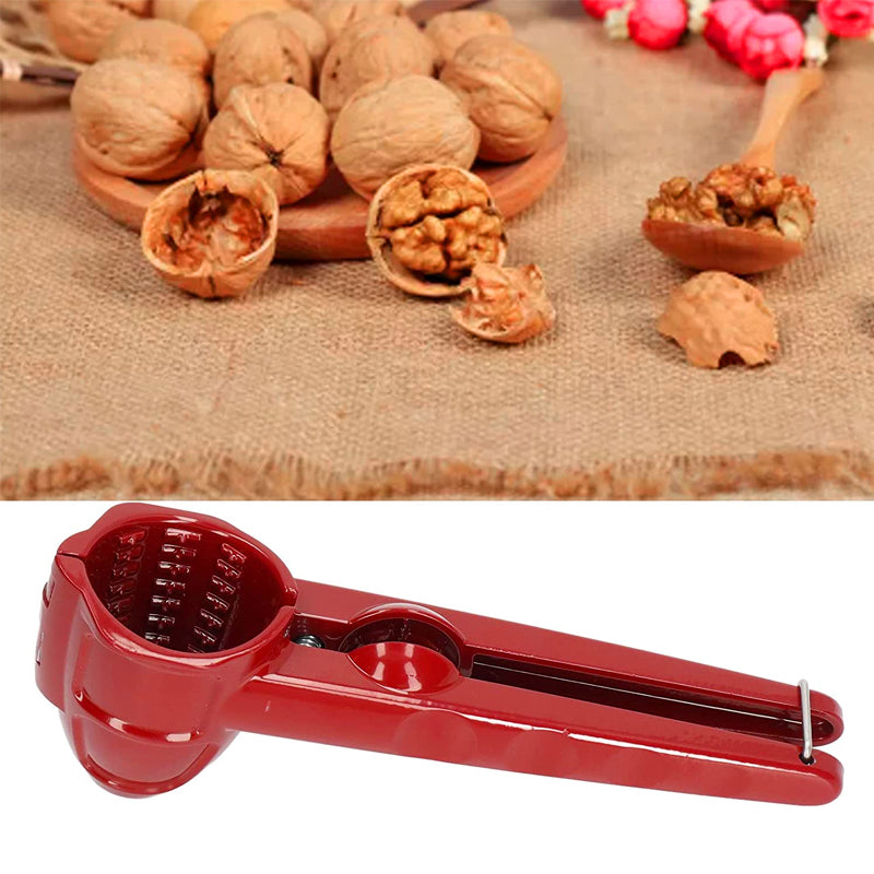 Walnut Nutcracker Tongs, Aluminium and Stainless Steel, Red, 160g