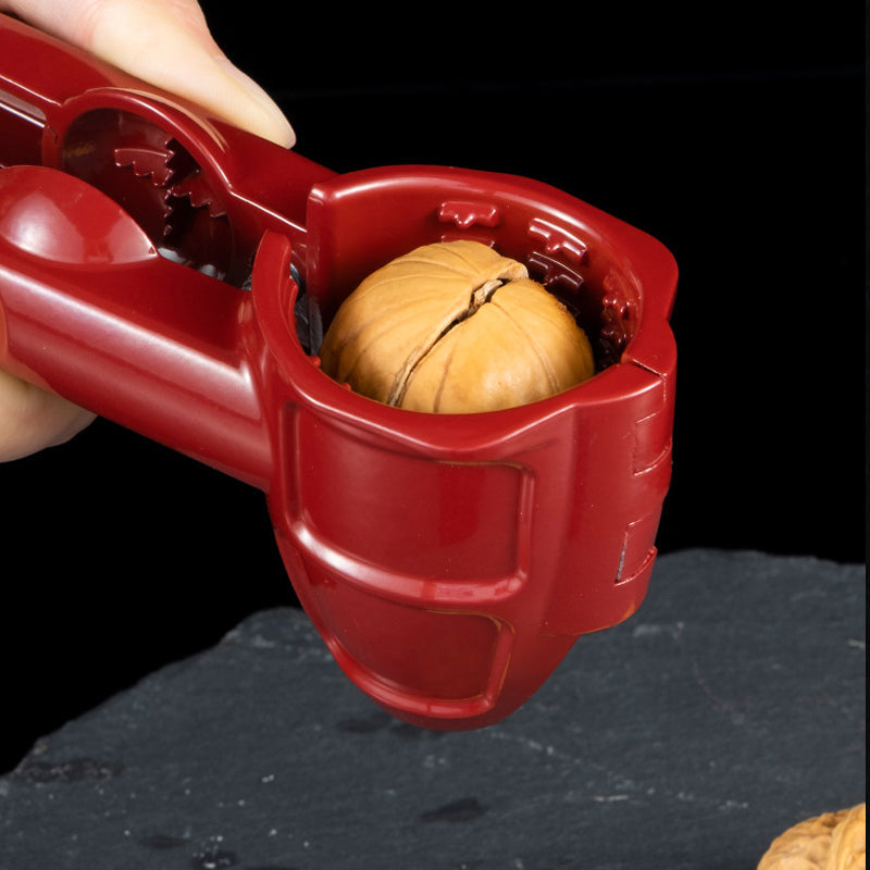 Walnut Nutcracker Tongs, Aluminium and Stainless Steel, Red, 160g