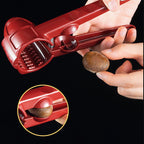 Walnut Nutcracker Tongs, Aluminium and Stainless Steel, Red, 160g