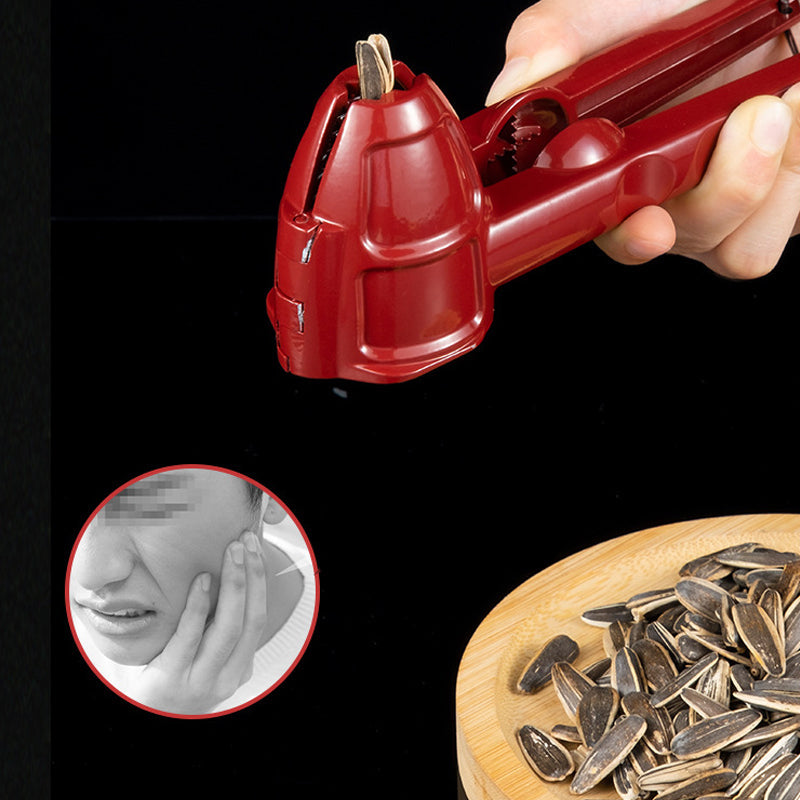 Walnut Nutcracker Tongs, Aluminium and Stainless Steel, Red, 160g