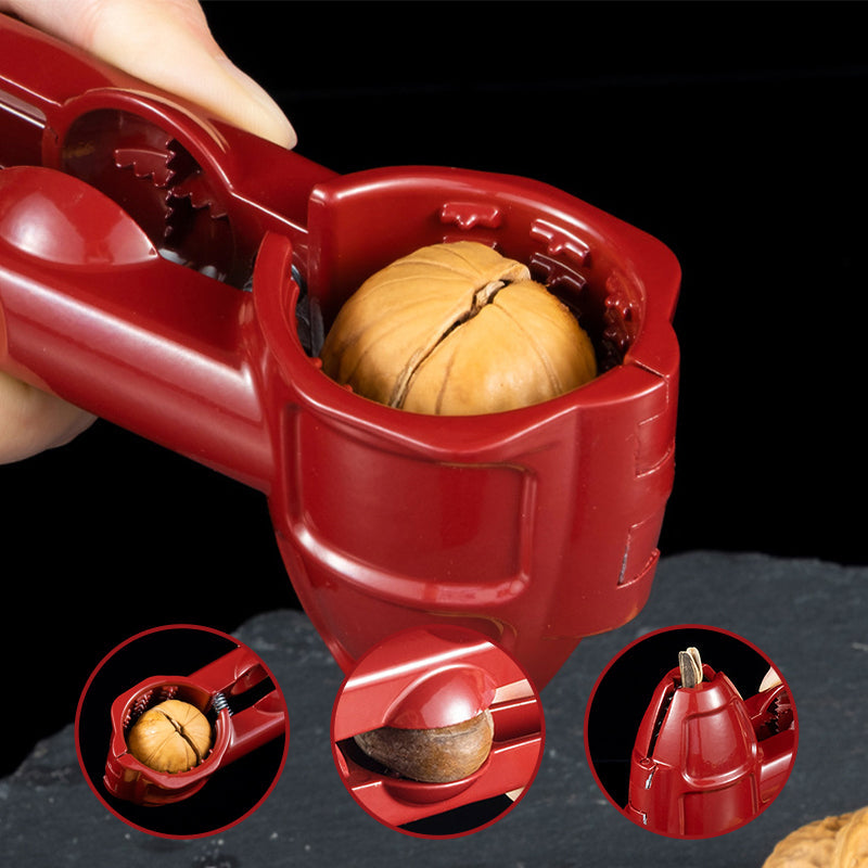 Walnut Nutcracker Tongs, Aluminium and Stainless Steel, Red, 160g