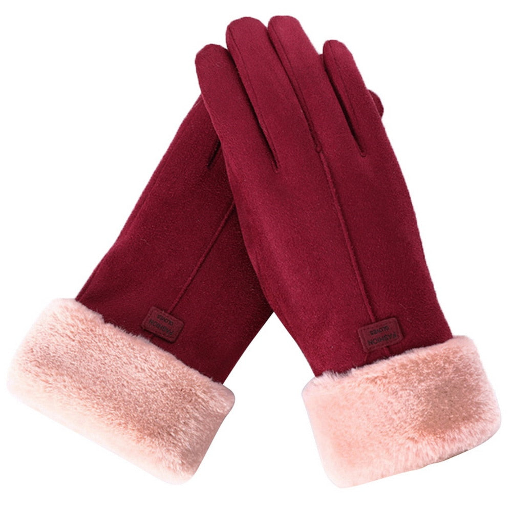 Warm water-resistant Winter Gloves with Touch-Screen Fingertips
