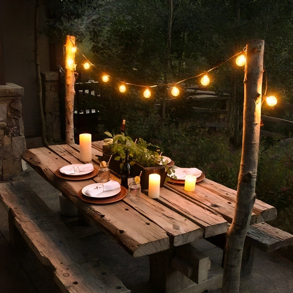 Warm White LED Ball String Lights, 15 m or 30 m, 220 V