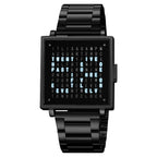 Unisex Digital Steel Watch - 30m Water Resistant, LED Display, view 16