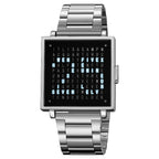 Unisex Digital Steel Watch - 30m Water Resistant, LED Display, view 19
