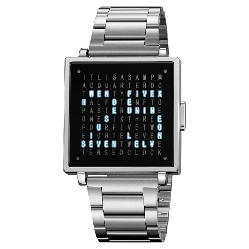 Unisex Digital Steel Watch - 30m Water Resistant, LED Display, view 19
