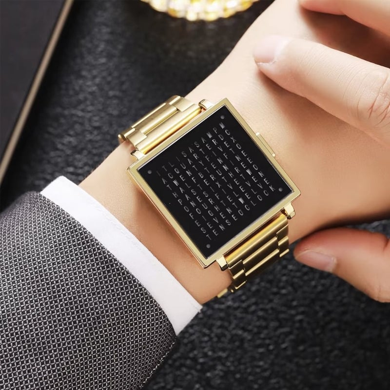 Unisex Digital Steel Watch - 30m Water Resistant, LED Display, view 4