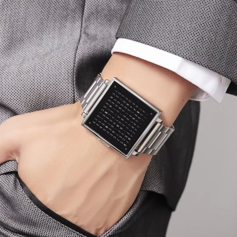 Unisex Digital Steel Watch - 30m Water Resistant, LED Display, view 5