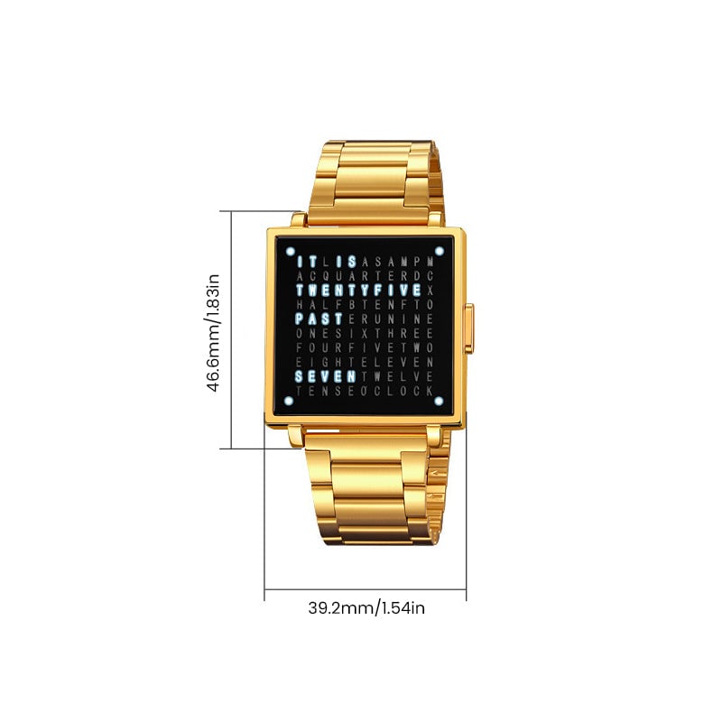 Unisex Digital Steel Watch - 30m Water Resistant, LED Display, view 9