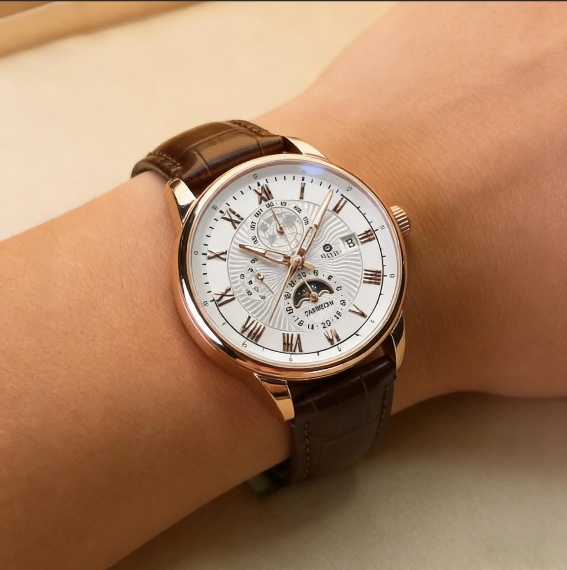 Men's Business Automatic Mechanical Watch - 316L Stainless Steel, Sapphire Glass