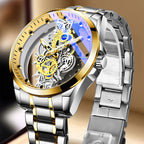 Automatic Mechanical Watch for Men - 40mm Oval Dial, Stainless Steel Band, view 9