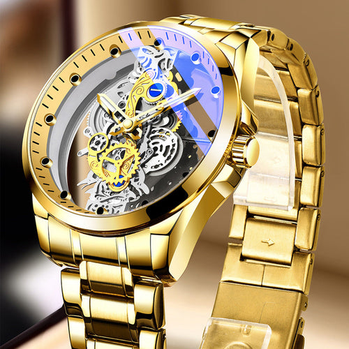 Automatic Mechanical Watch for Men - 40mm Oval Dial, Stainless Steel Band