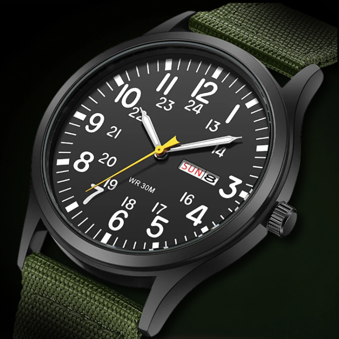 Men’s Rugged Outdoor Watch - Waterproof Stainless Steel, Military-Style, 100m, view 2