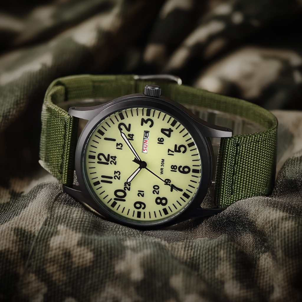 Men’s Rugged Outdoor Watch - Waterproof Stainless Steel, Military-Style, 100m, view 4
