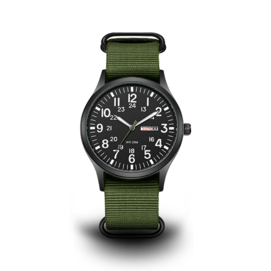 Men’s Rugged Outdoor Watch - Waterproof Stainless Steel, Military-Style, 100m