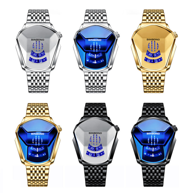 Men's Diamond Style Quartz Watch - 43.5mm Dial, 30m Water Resistant, view 26