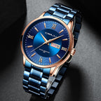 Men's Luxury Waterproof Sports Watch - Stainless Steel, 43 mm Quartz Chronograph, view 5