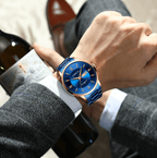 Men’s Stainless Steel Waterproof Sport Quartz Watch - 43mm Dial, view 10