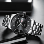 Men’s Stainless Steel Waterproof Sport Quartz Watch - 43mm Dial, view 6