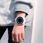 Pointerless Concept Watch for Women and Men - Minimalist Design, 4cm Dial, view 3