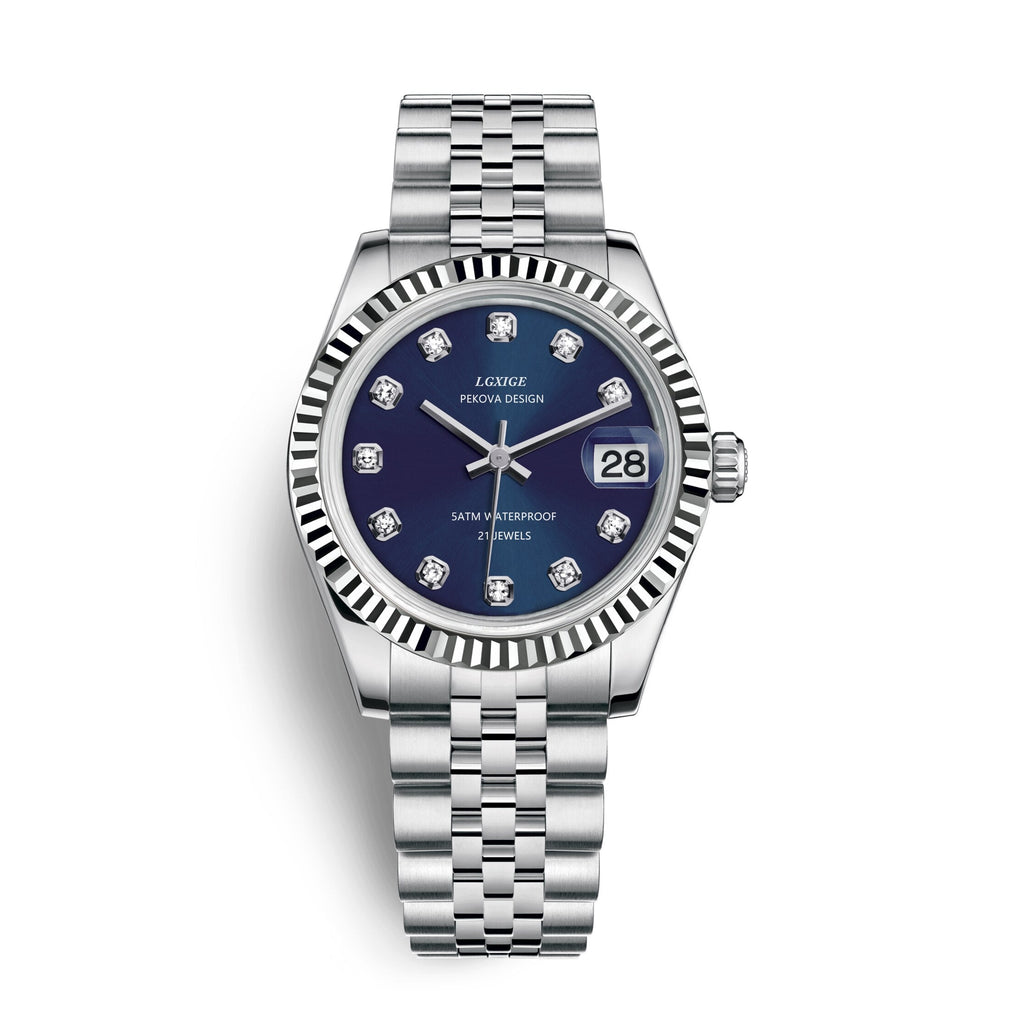 Stainless Steel Wristwatch - Adjustable Strap, 31 mm Classic Design, view 11
