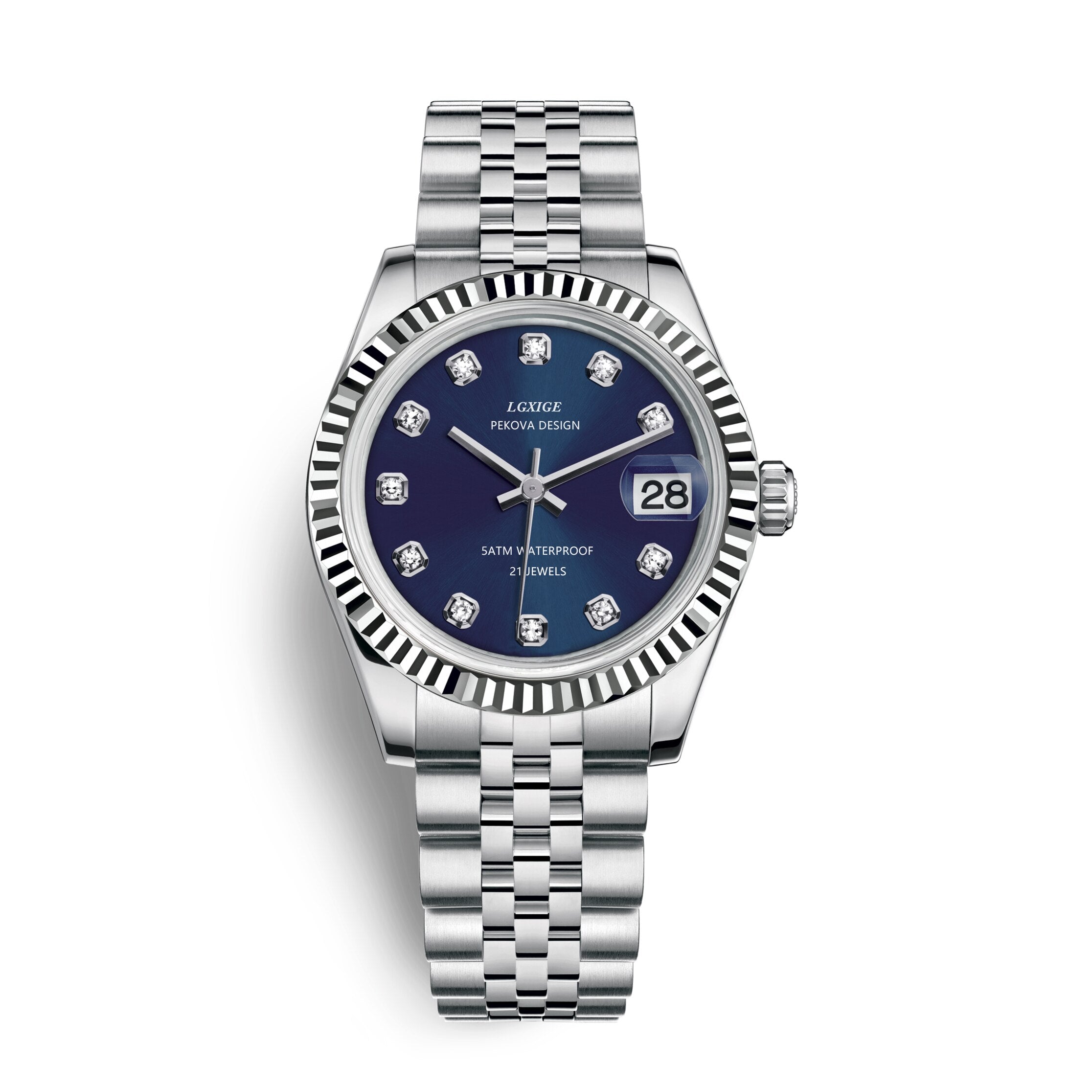 Stainless Steel Wristwatch - Adjustable Strap, 31 mm Classic Design, view 11