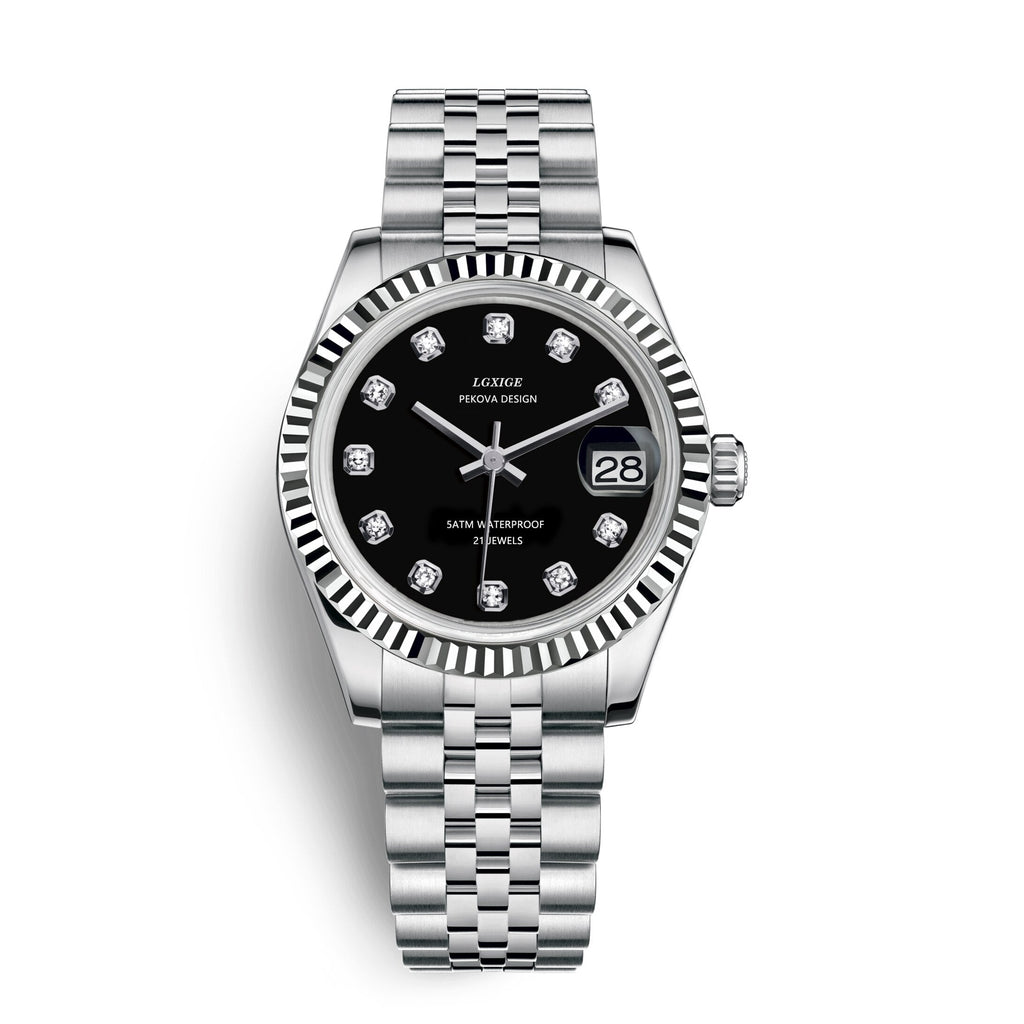 Stainless Steel Wristwatch - Adjustable Strap, 31 mm Classic Design, view 13