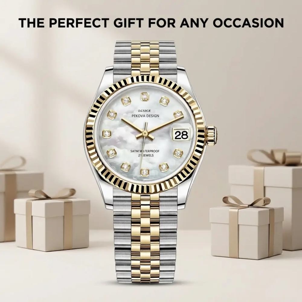 Stainless Steel Wristwatch - Adjustable Strap, 31 mm Classic Design, view 14