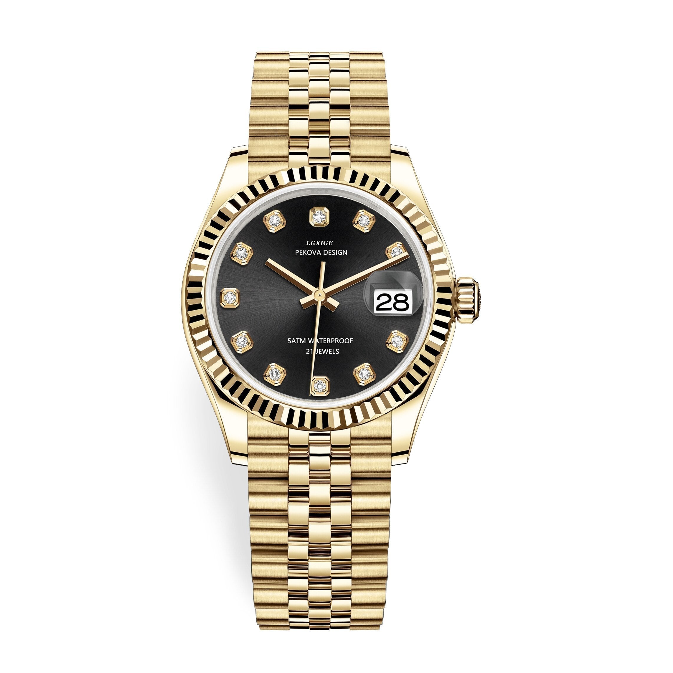 Stainless Steel Wristwatch - Adjustable Strap, 31 mm Classic Design, view 16