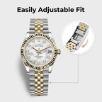 Stainless Steel Wristwatch - Adjustable Strap, 31 mm Classic Design, view 4