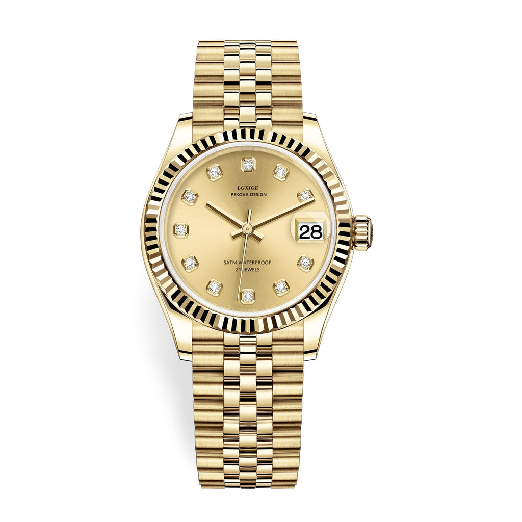 Stainless Steel Wristwatch - Adjustable Strap, 31 mm Classic Design, view 8