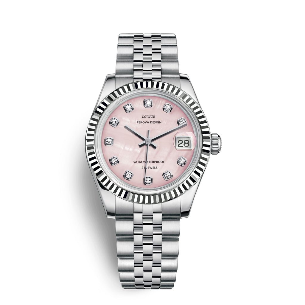 Stainless Steel Wristwatch - Adjustable Strap, 31 mm Classic Design, view 9