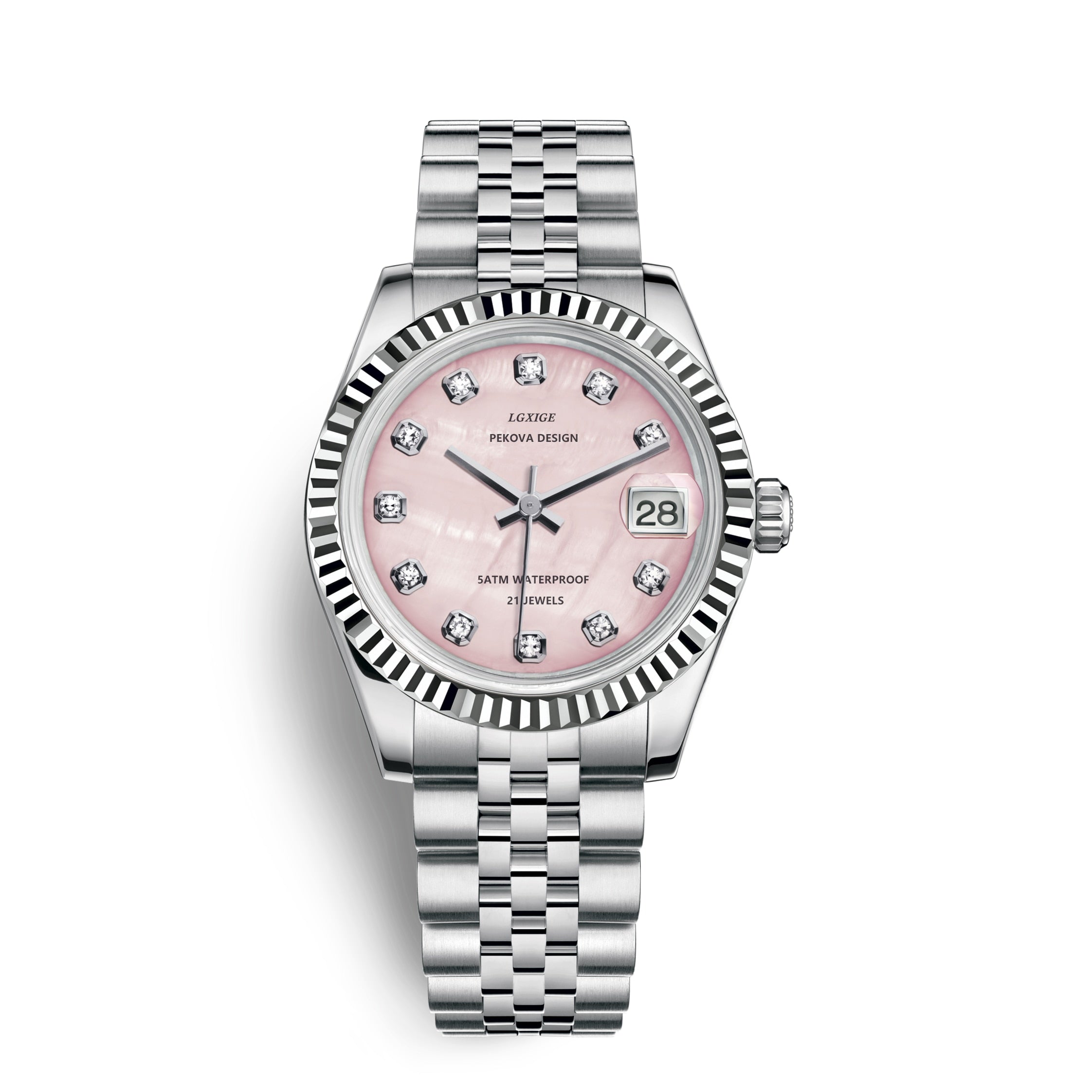 Stainless Steel Wristwatch - Adjustable Strap, 31 mm Classic Design, view 9