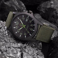 Tactical Military Style Wristwatch for Outdoor Use - 45 mm, Waterproof 50 m