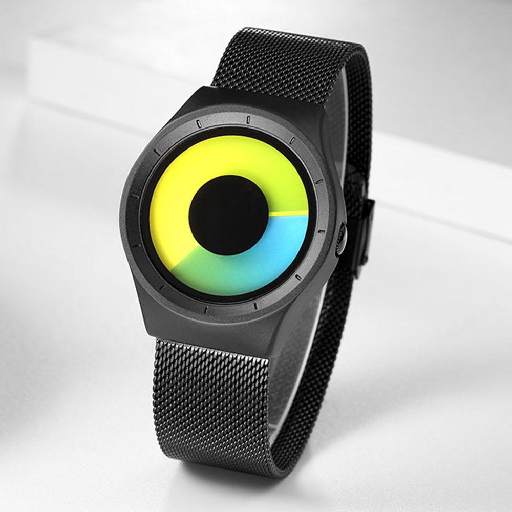 Women’s Quartz Wristwatch Gold Steel Mesh Band - 40 mm Case, 3 Bar Water Resistant, view 3