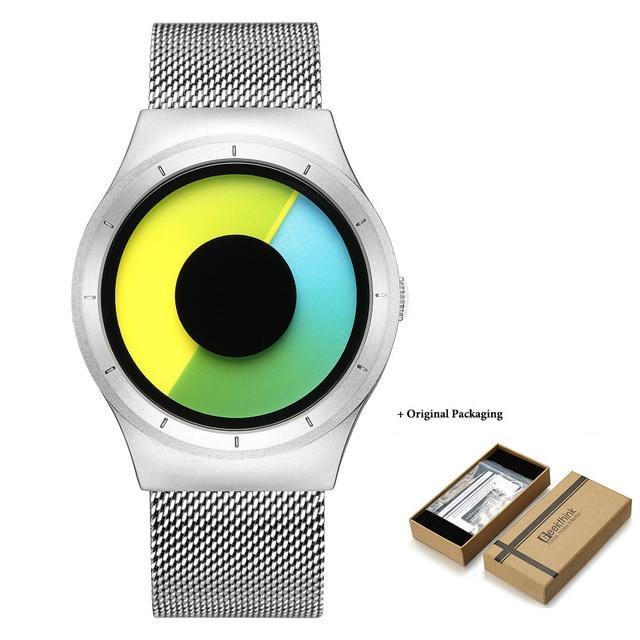 Women’s Quartz Wristwatch Gold Steel Mesh Band - 40 mm Case, 3 Bar Water Resistant