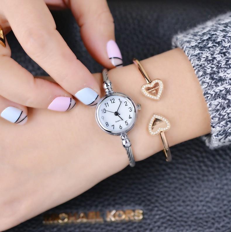 Retro Ladies Wrist Watch - Stainless Steel Case, Leather Band, Quartz Movement, view 6