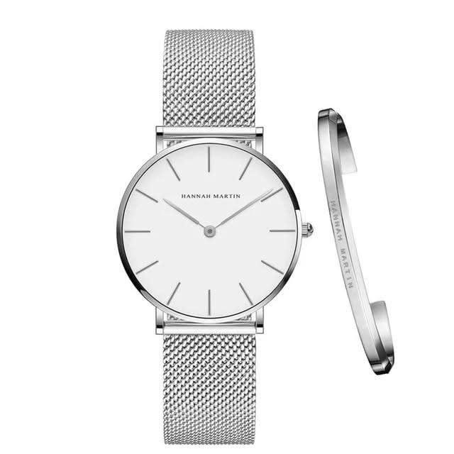 Women’s Stainless Steel Watch - 36 mm Dial, Adjustable Band, Waterproof, view 2
