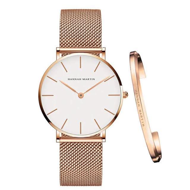 Women’s Stainless Steel Watch - 36 mm Dial, Adjustable Band, Waterproof