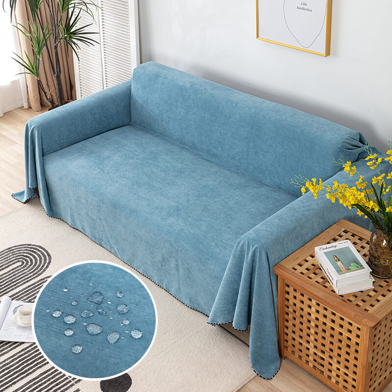 Water-Repellent Sofa Throw Cover, Cordura Blend with Jacquard Edge