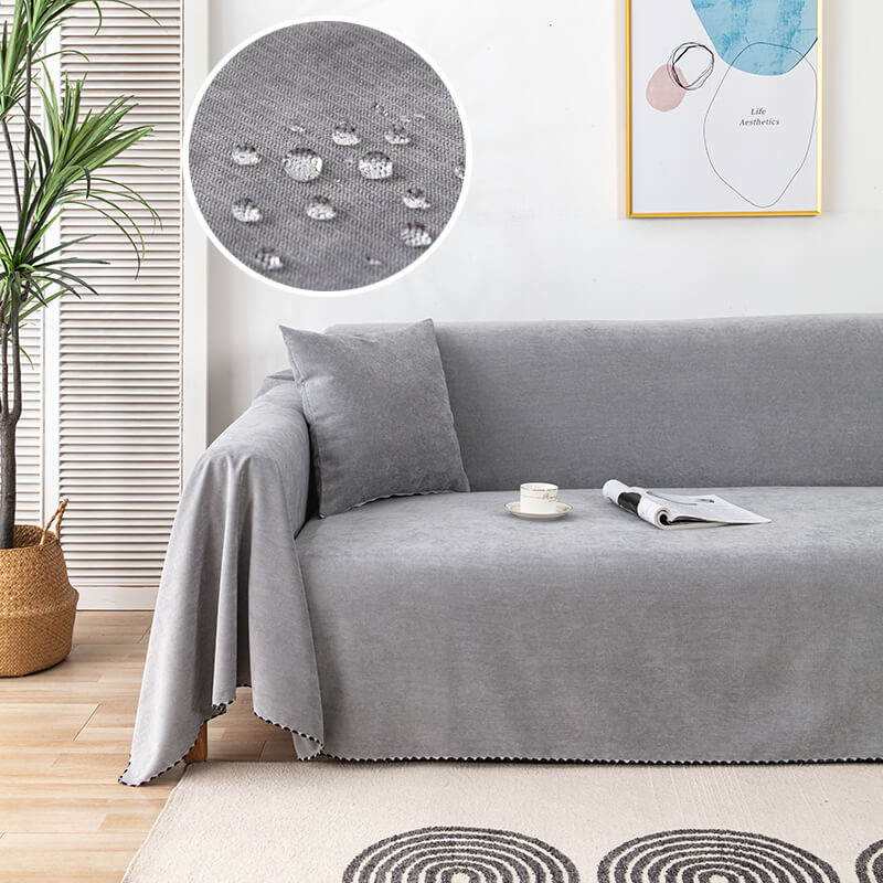 Water-Repellent Sofa Throw Cover, Cordura Blend with Jacquard Edge